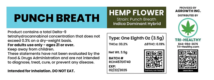 HempFlowerPunchBreathIndicaDominantHybrid8ths